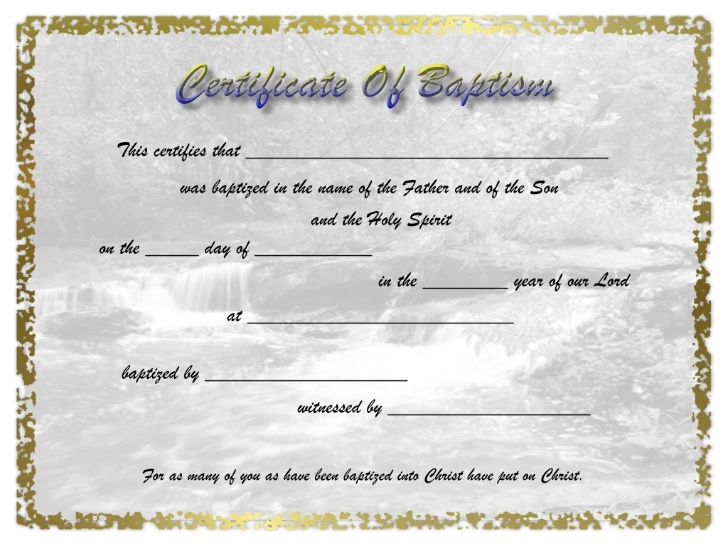 Luxury Free Baptism Certificate Template Word Best Of Template Free