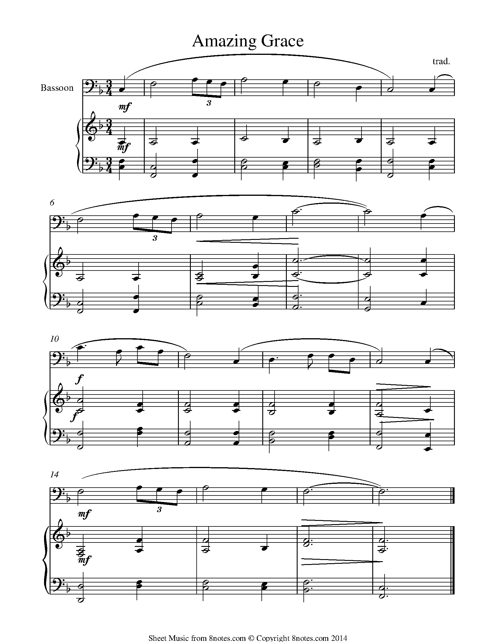 Free Bassoon Sheet Music, Lessons &amp;amp; Resources - 8Notes - Free Printable Classical Sheet Music For Piano