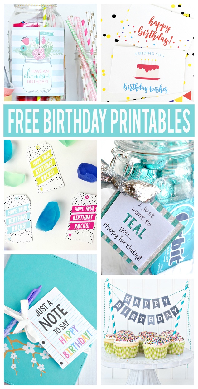 Free Birthday Printables - Eighteen25 - Free Party Printables