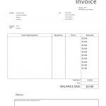 Free Blank Invoice Templates   Pdf | Eforms – Free Fillable Forms   Free Printable Blank Invoice Sheet