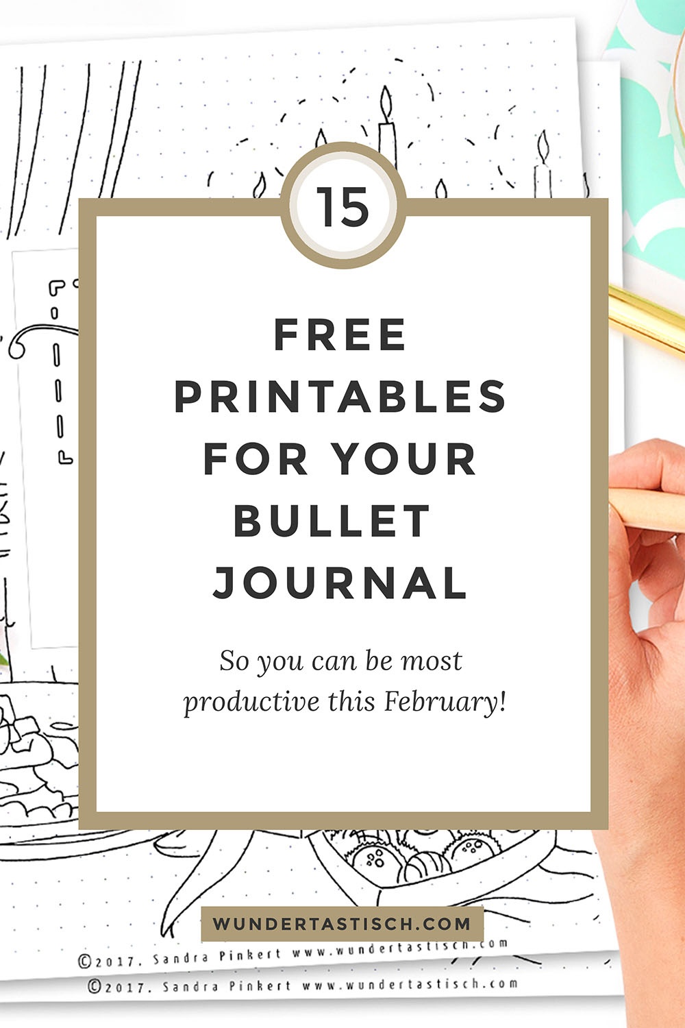 Free Bullet Journal Printables February 2017 - Wundertastisch - Journal Printables Free