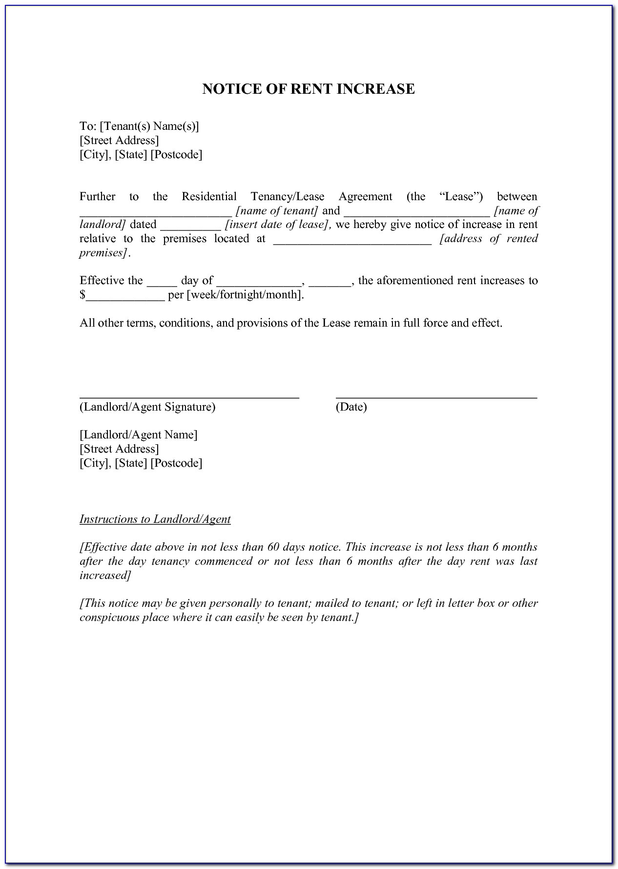 Free California Rent Increase Form - Form : Resume Examples #xb2Ooyq2Dg - Free Printable Rent Increase Letter
