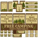 Free Camping Party Printables From Printabelle | Catch My Party   Free Printable Camping Themed Birthday Invitations