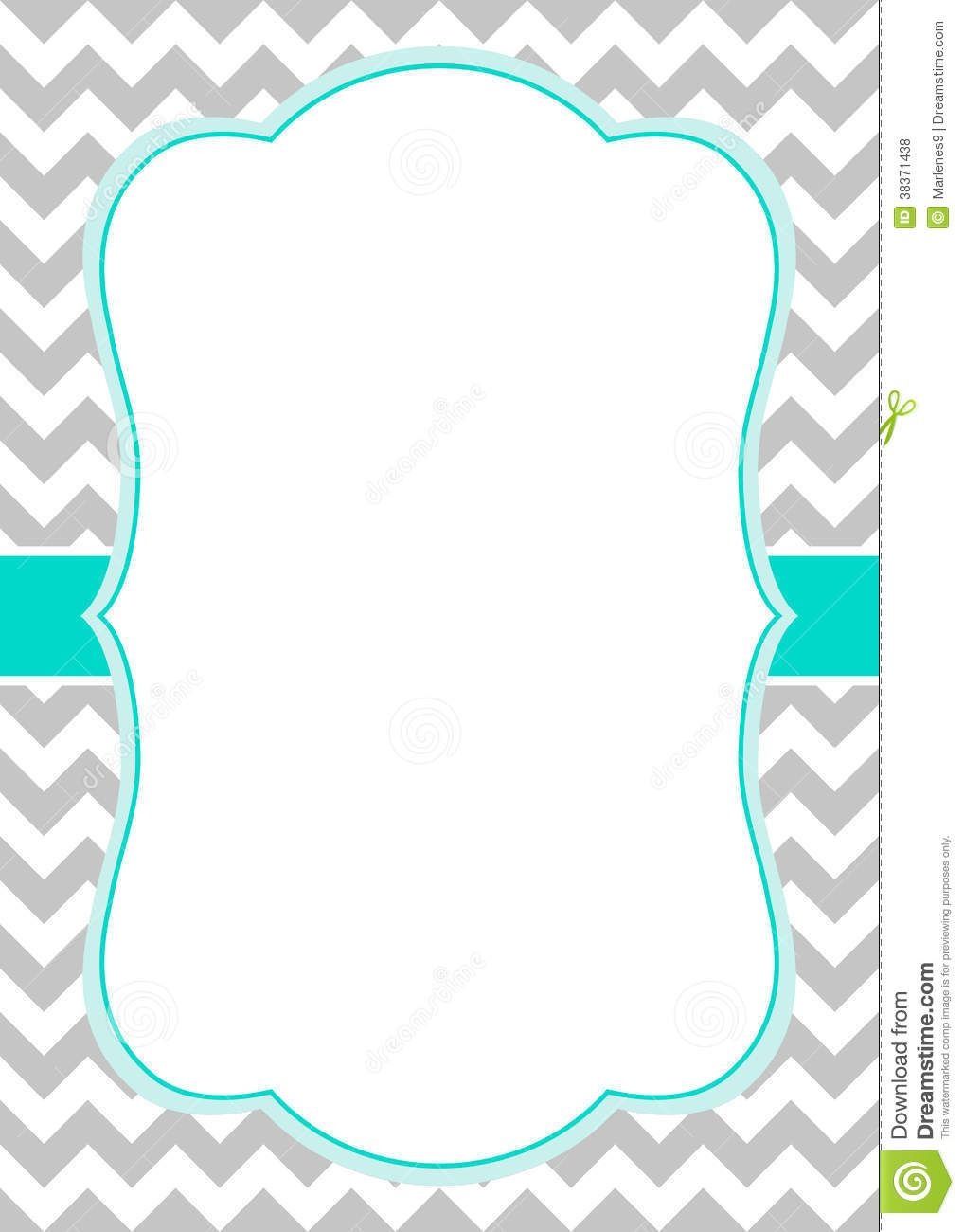 Free Chevron Border Templateadmin Admin | Baby Shower Ideas | Free - Free Chevron Printable Invitations