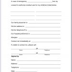 Free Child Medical Consent Form Template   Form : Resume Examples   Free Printable Medical Consent Form