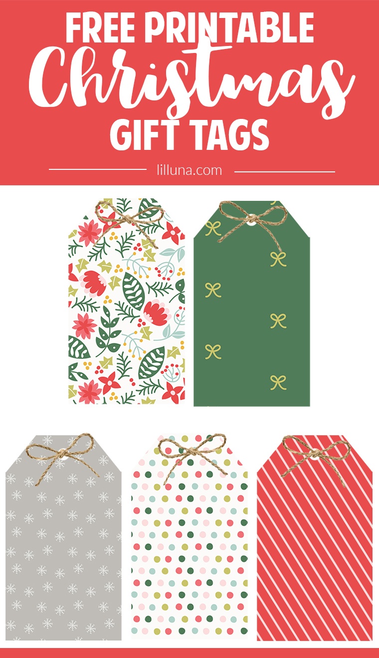 Free Christmas Gift Tags + 2016 Christmas Planner - Lil' Luna - Free Printable Christmas Gift Tags