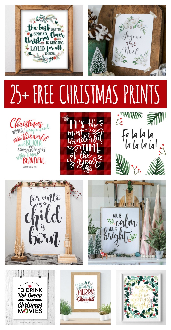 Free Christmas Printables That&amp;#039;ll Look Great In Your Home | Eighteen25 - Free Christmas Printables