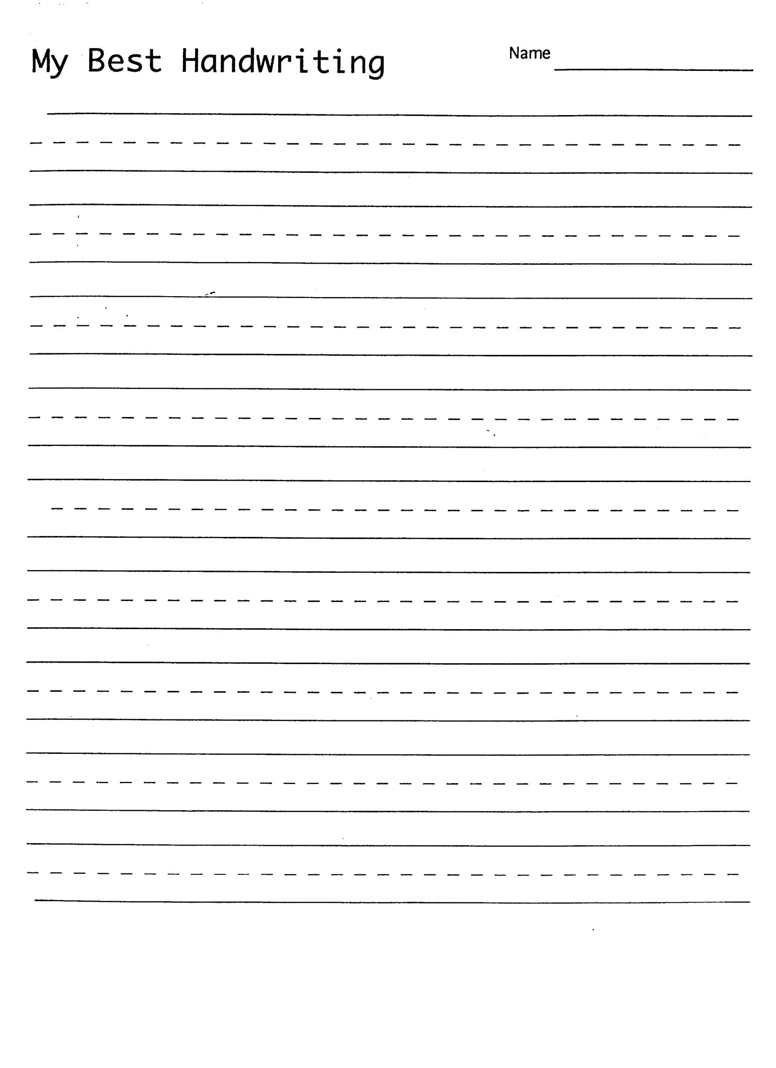 free printable manuscript handwriting paper