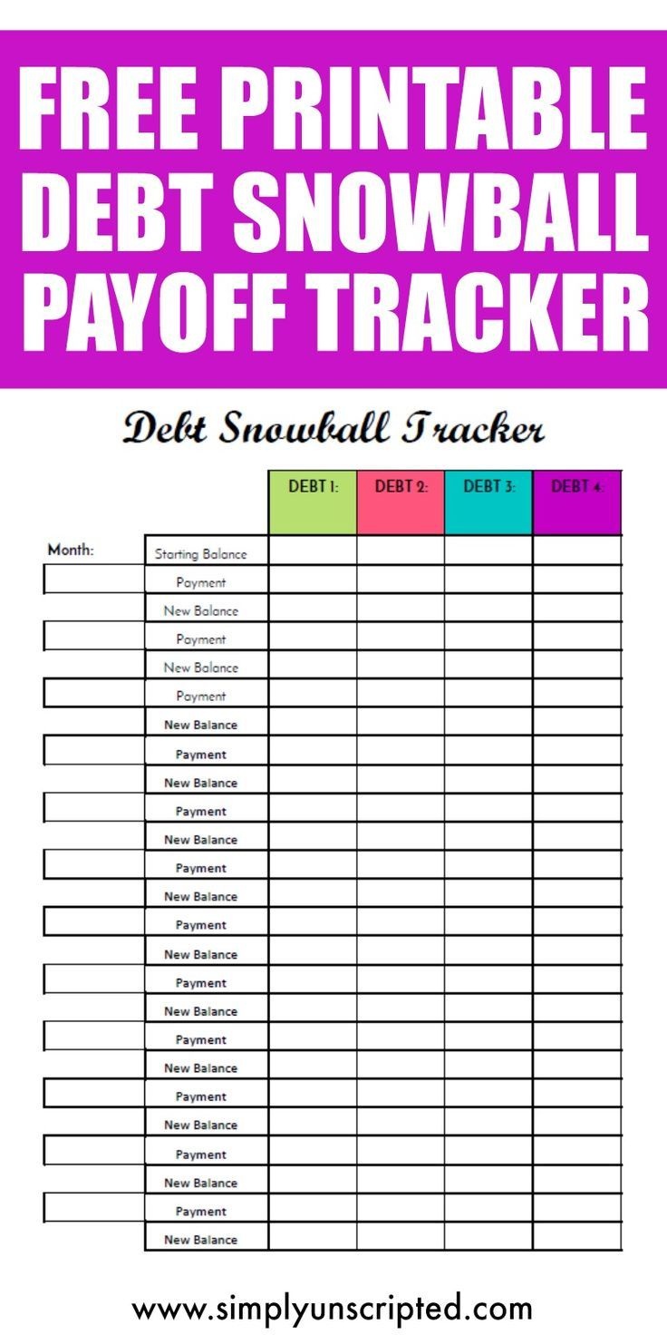 Free Debt Snowball Printable Worksheet: Track Your Debt Payoff - Debt Snowball Worksheet Free Printable