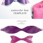 Free Download: Watercolor Paper Bow Template | Free Printables | Bow   Free Printable Bow Template