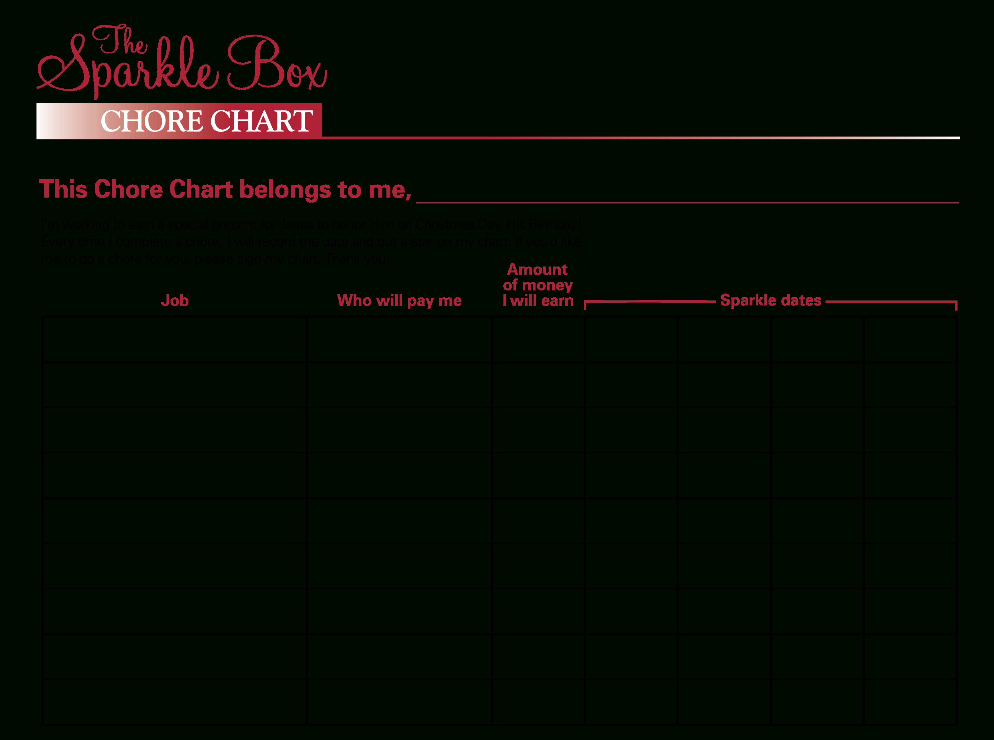Free Fillable Chore Chart Template - Set Your Plan &amp;amp; Tasks With Best - Free Printable Chore Chart Templates