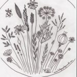 Free Floral Meadow Embroidery Pattern   Free Printable Embroidery Patterns