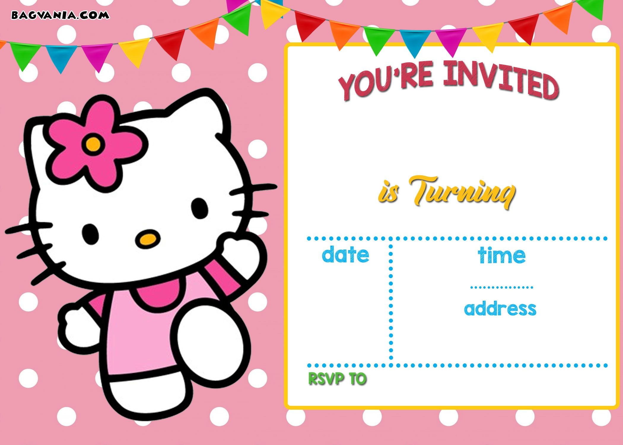 Free Hello Kitty Invitation Templates | Free Printable Birthday - Hello Kitty Free Printable Invitations For Birthday