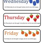 Free Hungry Caterpillar Mini Printable ~ Preschool Printables   Free Printable Days Of The Week Cards