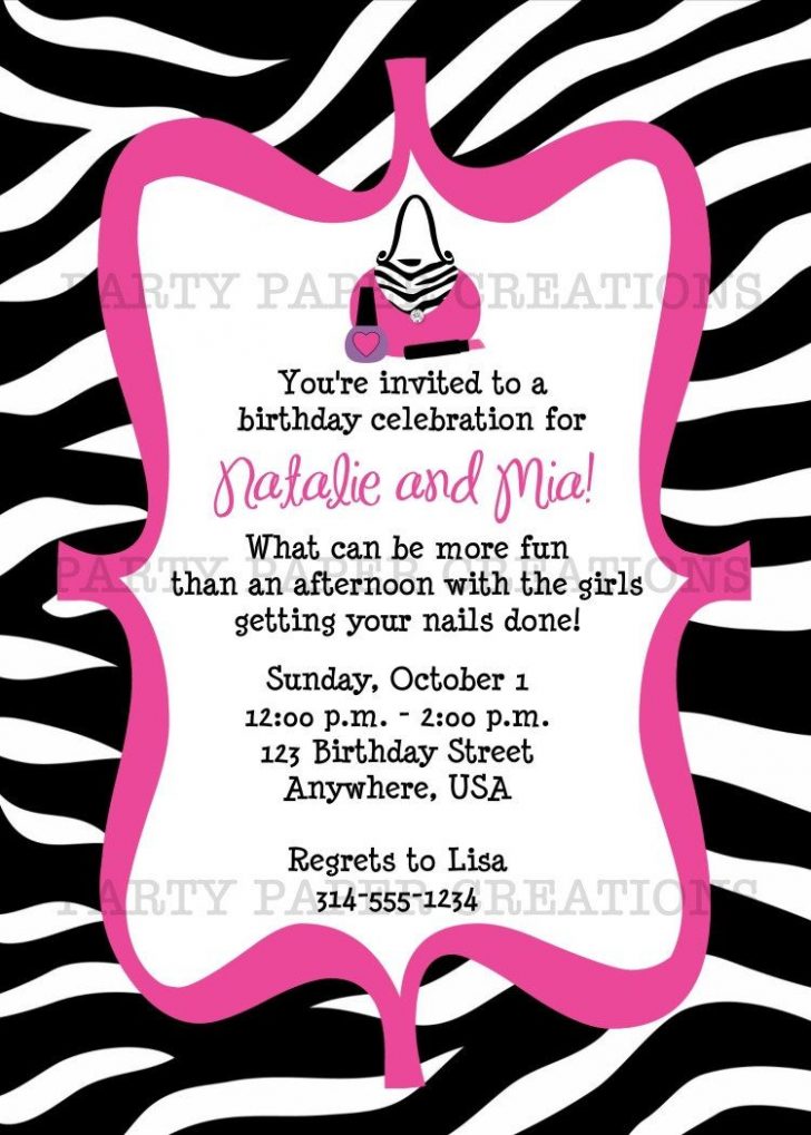 Zebra Invitations Printable Free