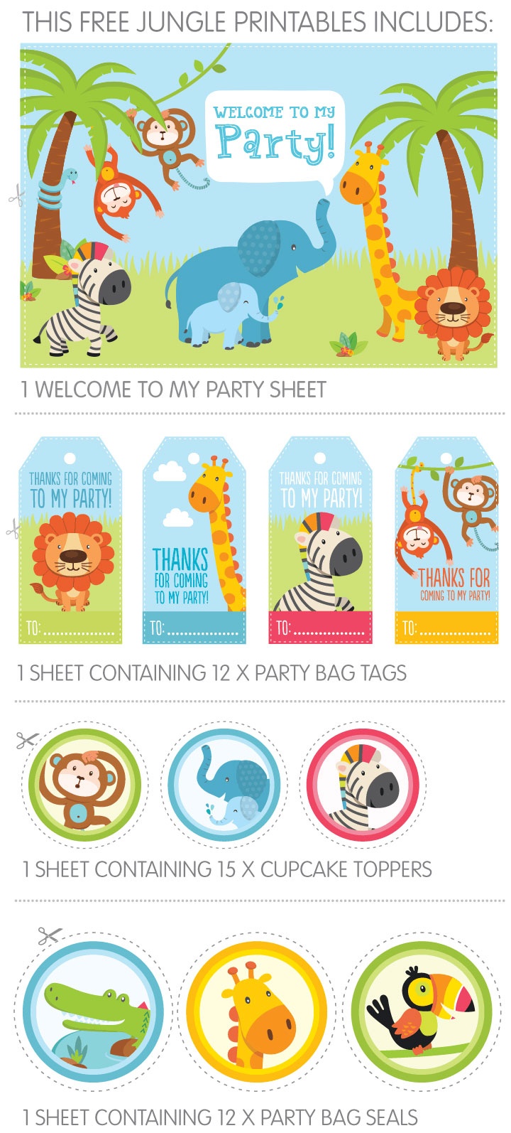 Free Jungle Party Invitation Printables - Free Party Printables