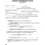 Free Kansas Promissory Note Templates   Word | Pdf | Eforms – Free   Free Printable Promissory Note Contract