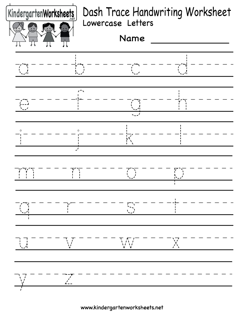 Free Kindergarten Alphabet Worksheets |  Handwriting Worksheet - Free Printable Worksheets Handwriting Practice