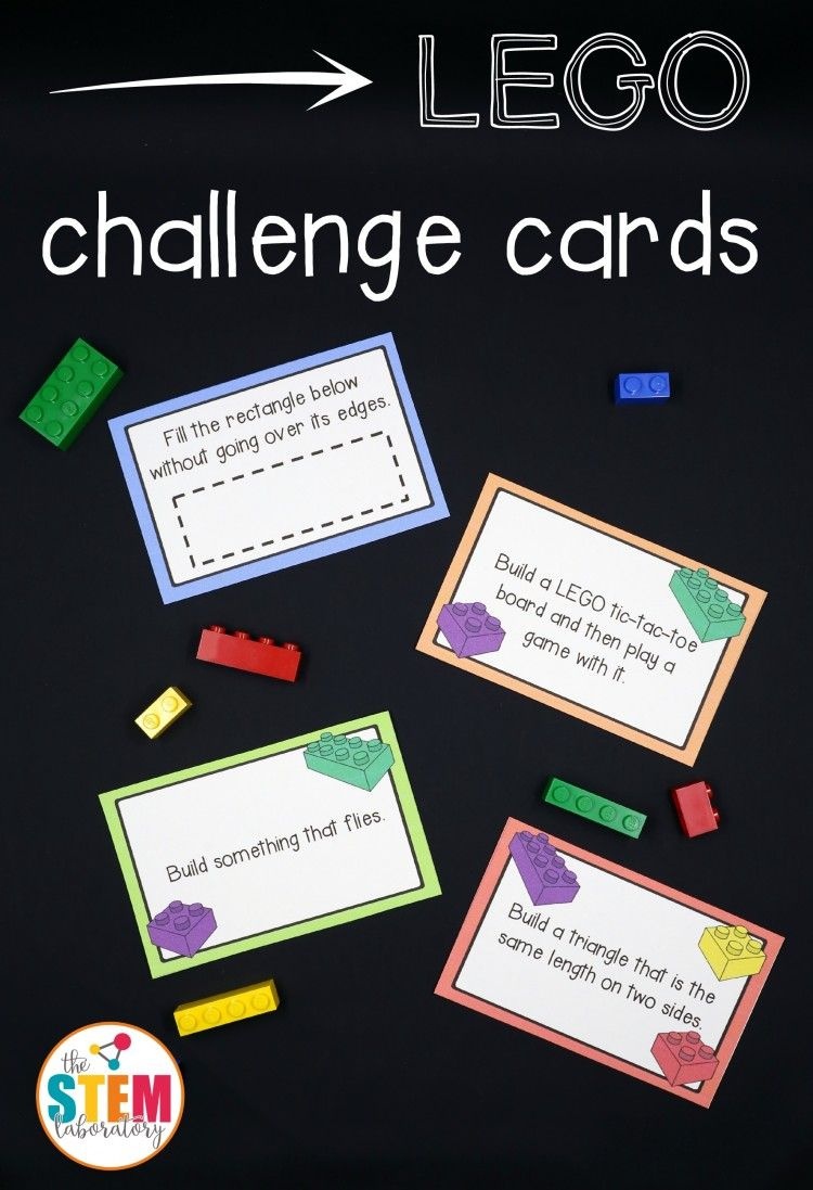 Free Lego Challenge Printable Stem Activities | Fun Ideas For Kids - Free Printable Kindergarten Task Cards