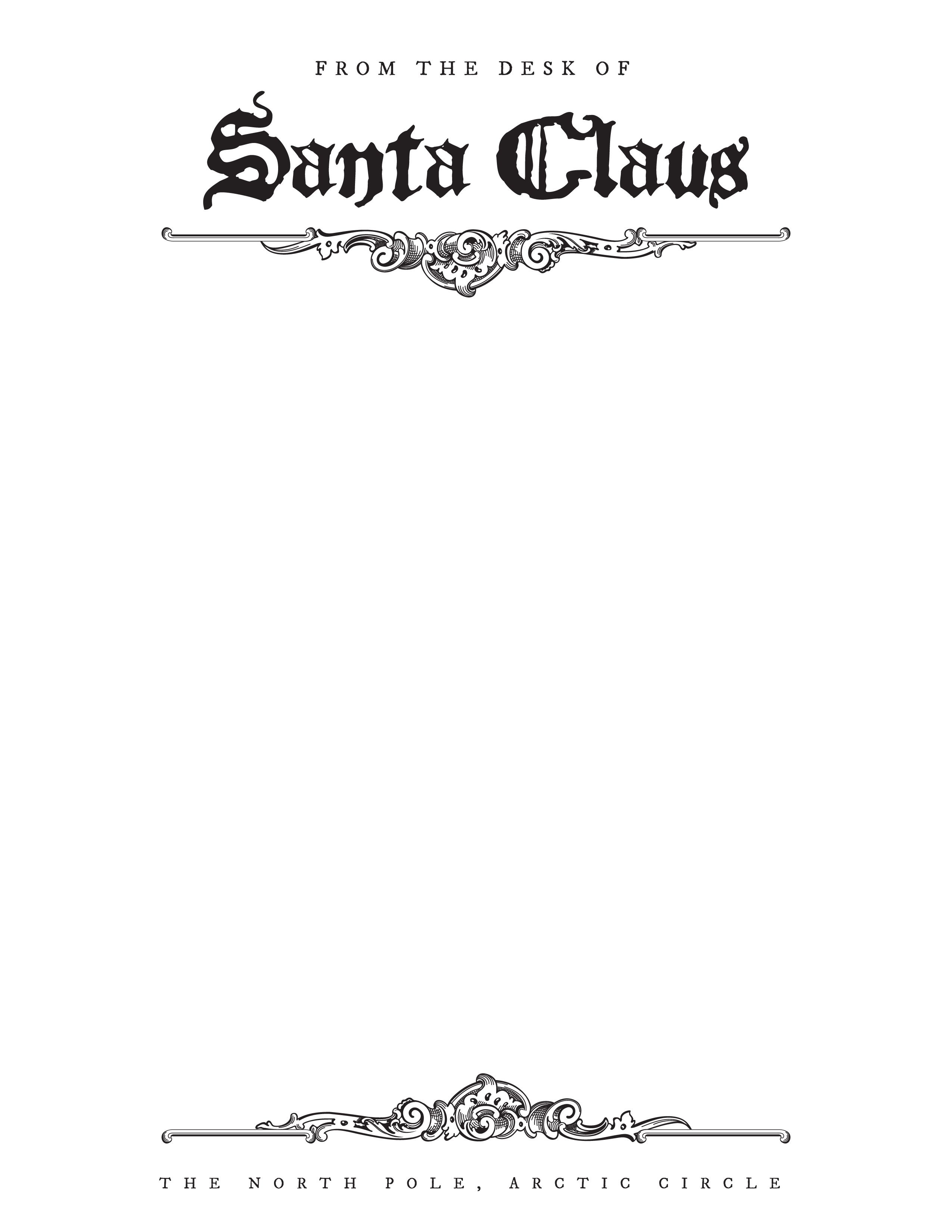Free Letter From Santa Stationary Template | Christmas | Santa - North Pole Stationary Printable Free