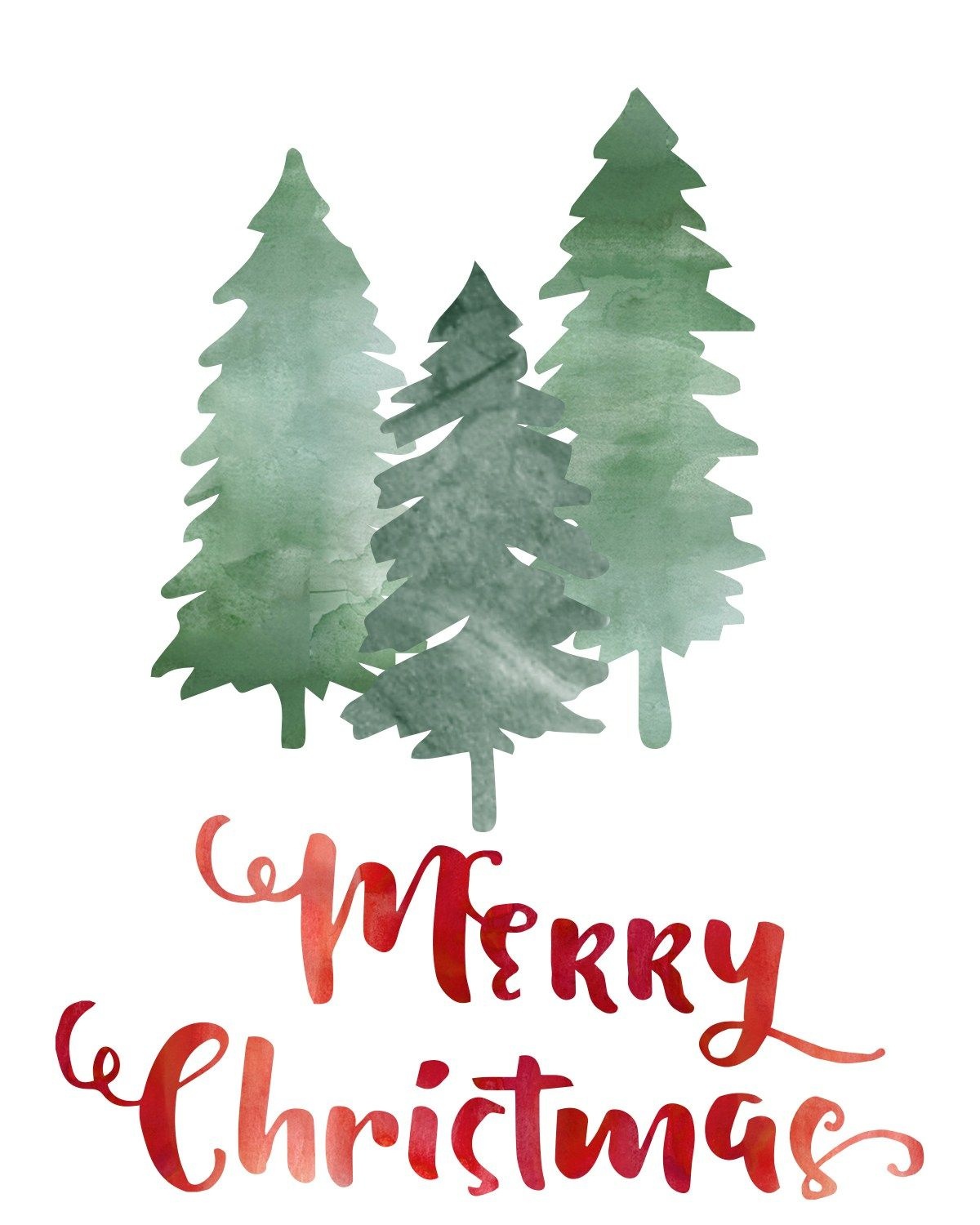 Free &amp;quot;merry Christmas&amp;quot; Printable At Thedomesticheart - Free Christmas Printables