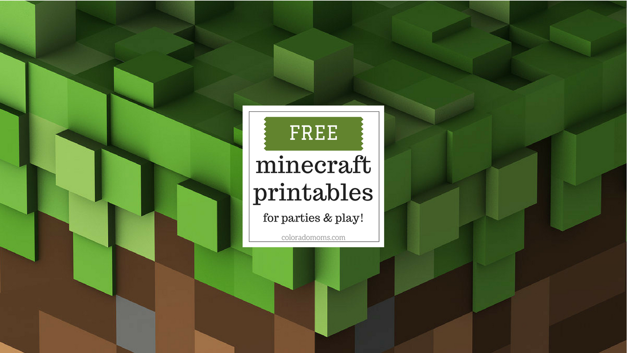 Free Minecraft Printables For Parties And Play – Coloradomoms - Free Minecraft Printables