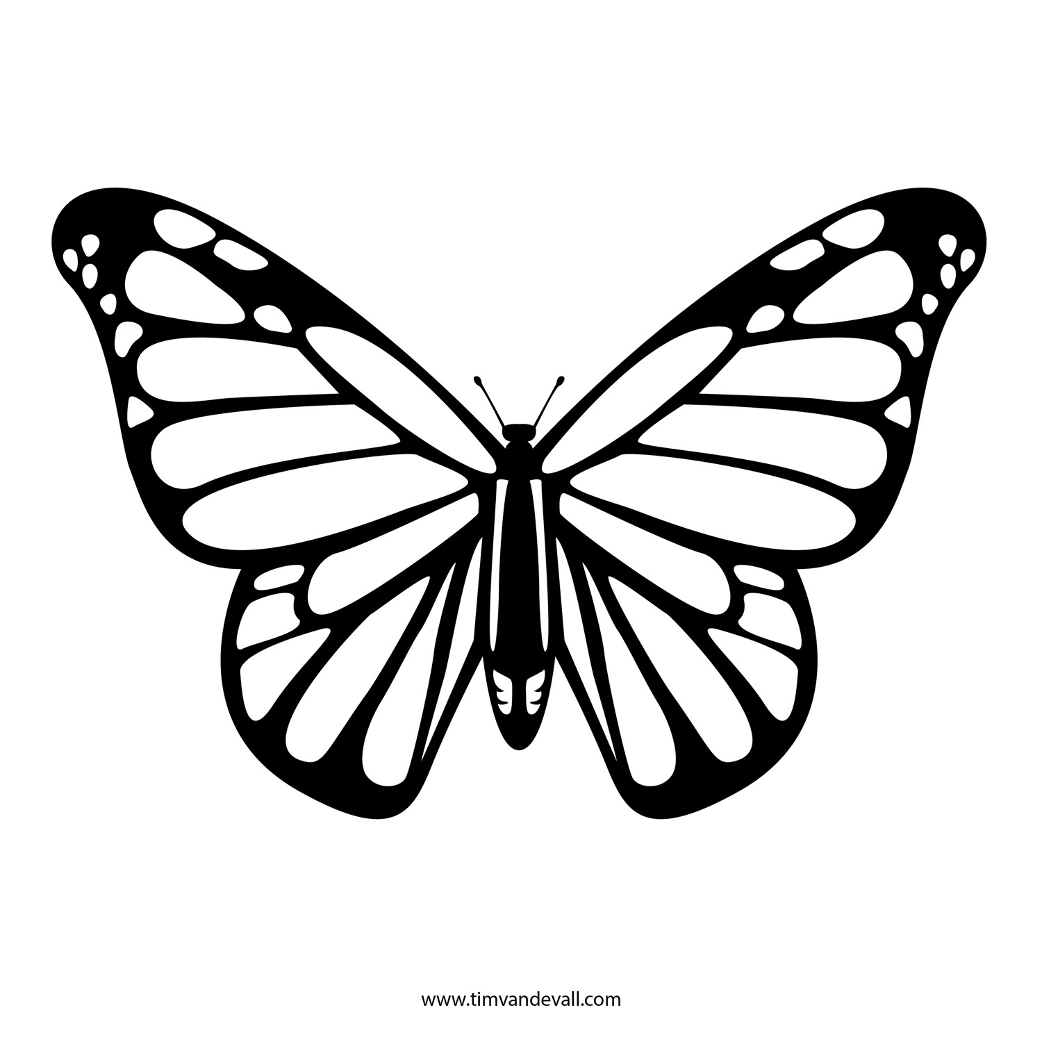 Free Monarch Butterfly Template, Download Free Clip Art, Free Clip - Free Printable Images Of Butterflies