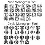 Free Monogram Fonts For Personalizing School Supplies | Collegiate   Free Printable Monogram Initials