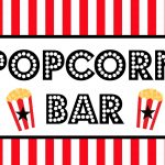 Free Movie Night / Popcorn Bar Printables   Free Printable Popcorn Bar Labels