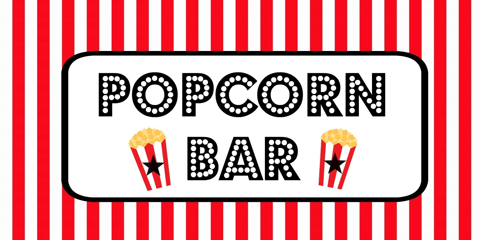 Free Printable Popcorn Bar Labels - Free Printable