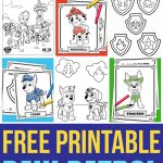 Free Paw Patrol Coloring Pages   Happiness Is Homemade   Free Paw Patrol Birthday Printables