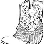 Free Picture Of Cowboy Boots | Cowboy Boots Coloring Page   Coloring   Free Printable Cowboy Boot Stencil