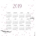 Free Printable 2019 Yearly Calendar At A Glance | 101 Backgrounds   Free Printables 2019