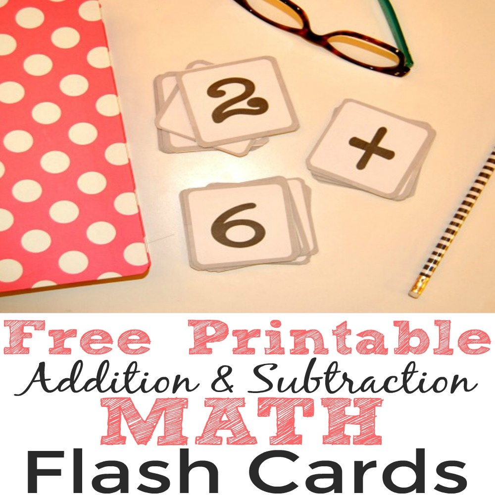 Free Printable Addition And Subtraction Math Flash Cards - Simple - Free Printable Math Flashcards Addition