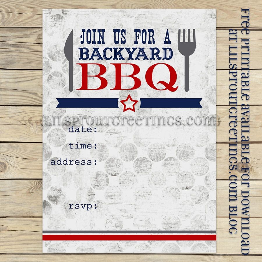 Free Printable Cookout Invitations Free Printable