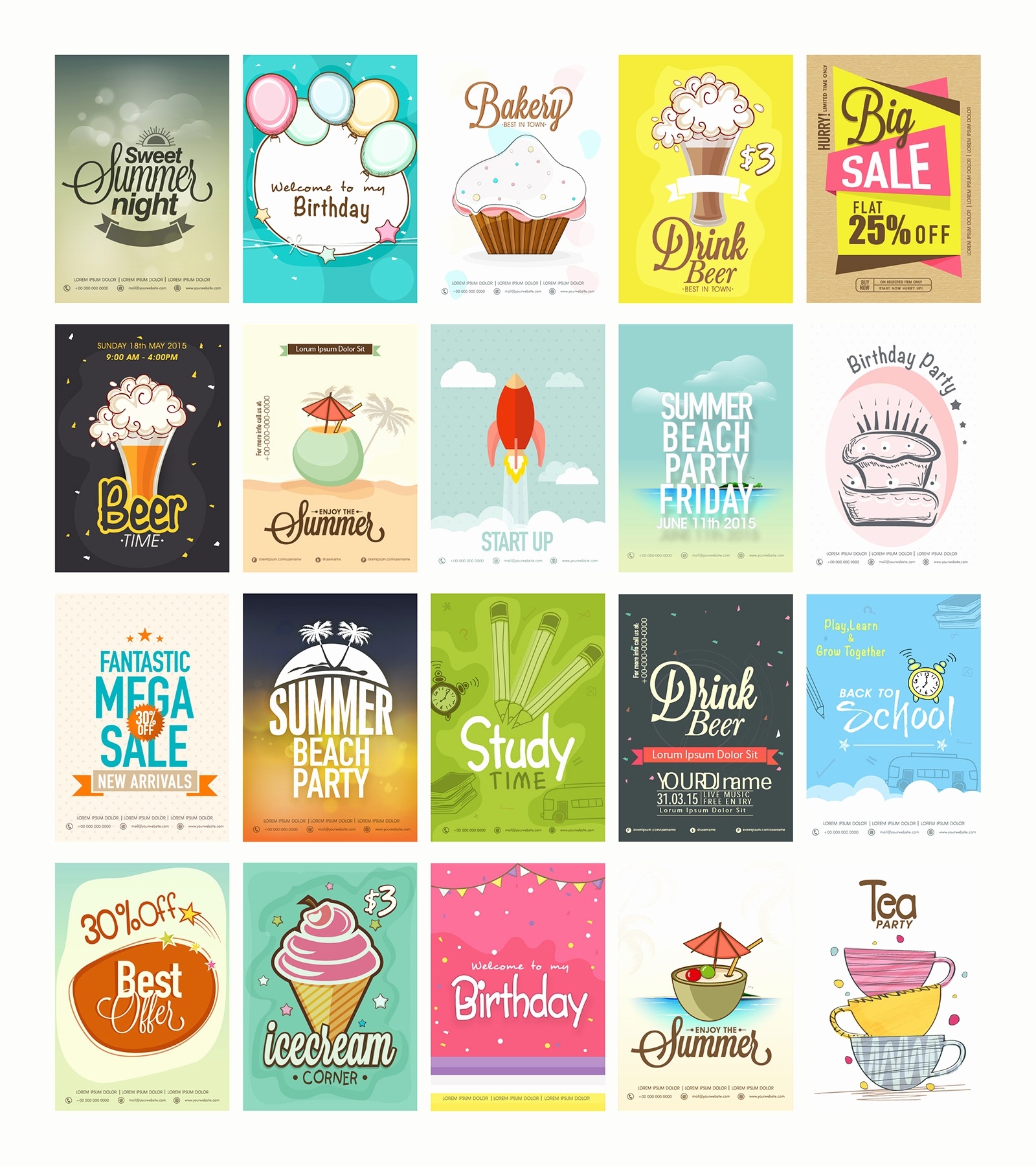 Free Printable Birthday Flyers Beautiful 20 Free Printable Flyers - Free Printable Flyers