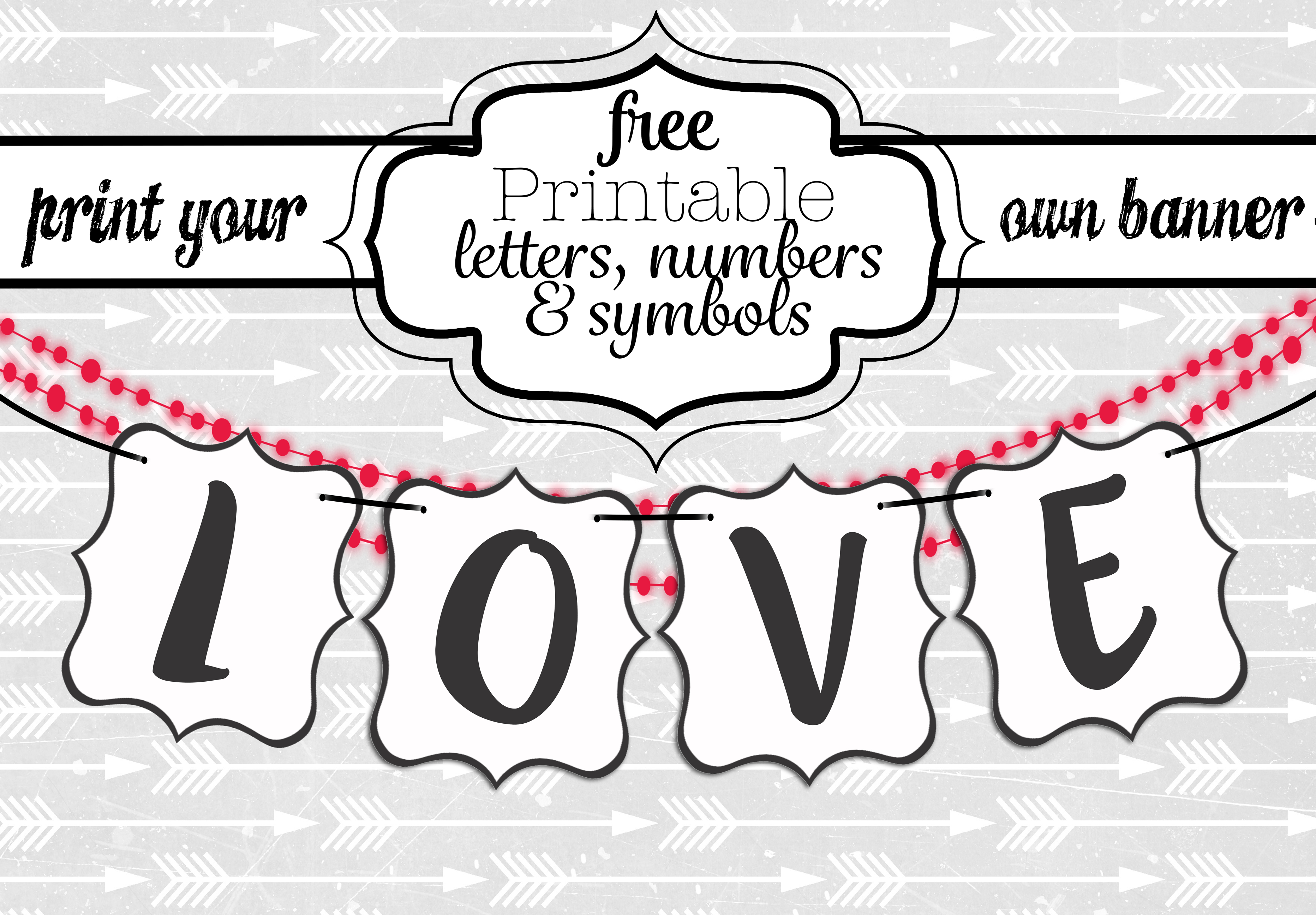 Free Printable Black And White Banner Letters | Diy Swank - Free Printable Banners