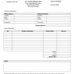 Free Printable Blank Invoice Sheet Templates Word Template Sample Uk   Free Printable Customer Information Sheets