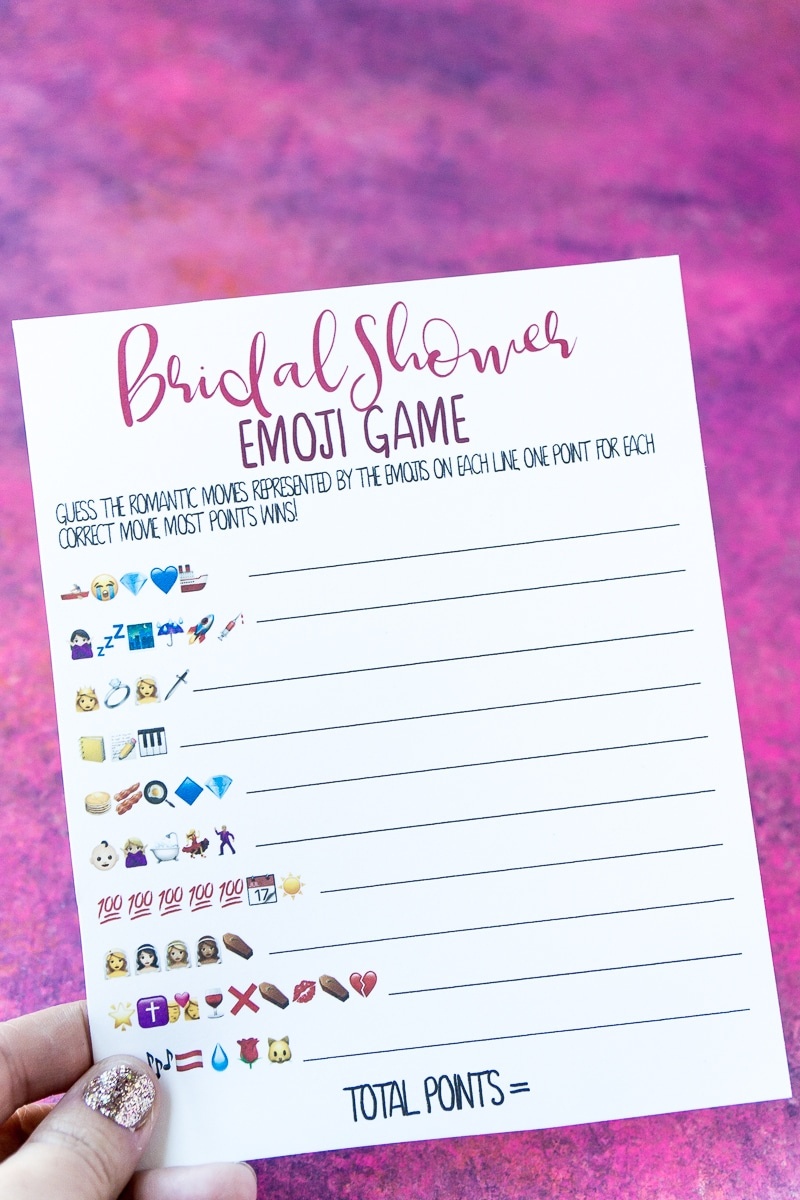 Free Printable Bridal Shower Name The Emoji Game - Free Printable Bridal Shower Games