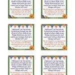 Free #printable Cards With A Message And Scripture To Hand Out With   Free Printable Halloween Candy Coupons