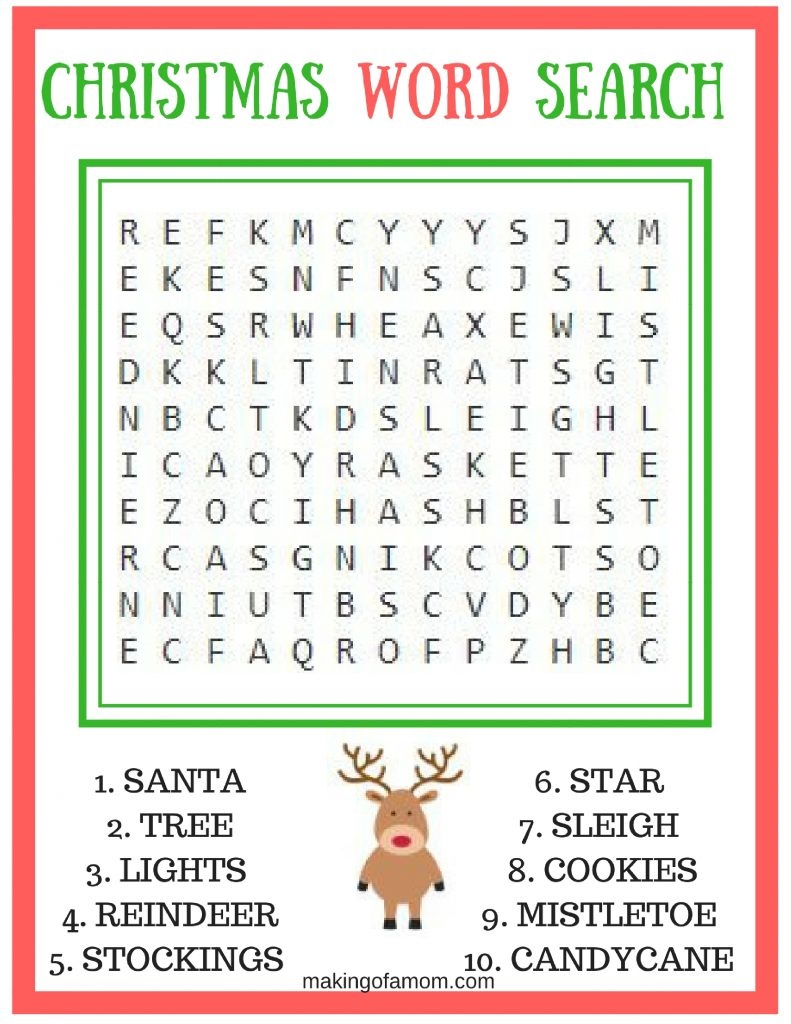 Free Printable Christmas Games - Making Of A Mom - Free Printable Christmas Picture Puzzles