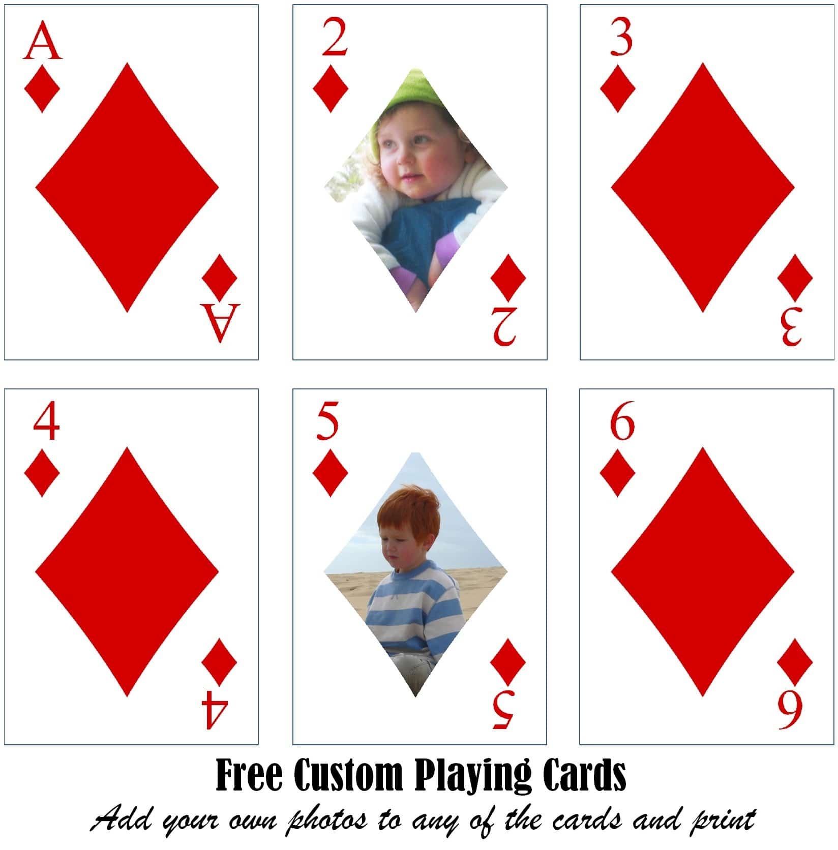 Free Printable Custom Playing Cards | Add Your Photo And/or Text - Free Printable Deck Of Cards