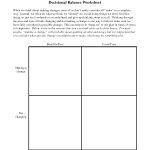 Free Printable Dbt Worksheets | Decisional Balance Worksheet   Pdf   Free Printable Mental Health Worksheets