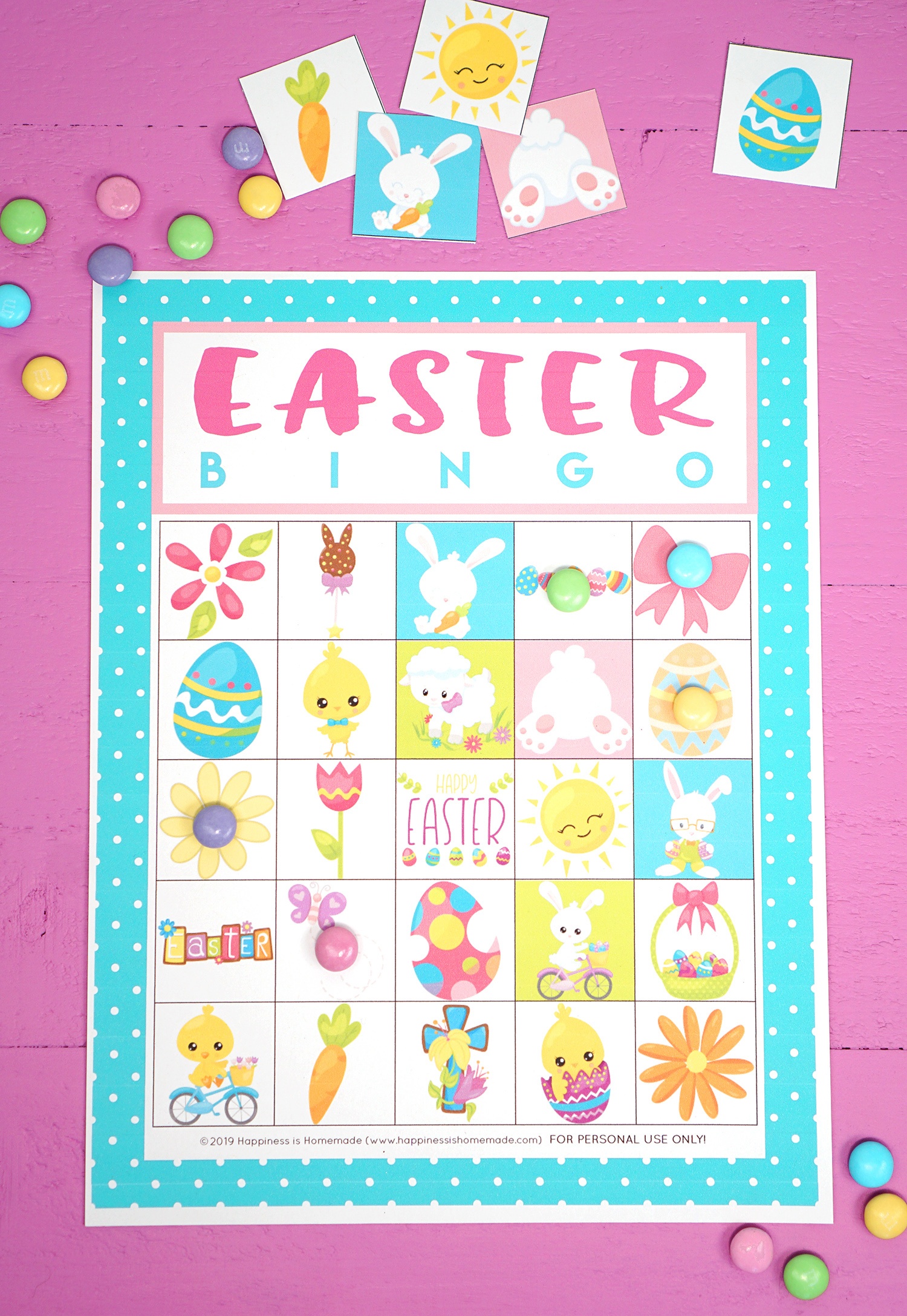 Free Printable Easter Bingo Game Cards - Happiness Is Homemade - Free Bingo Printable