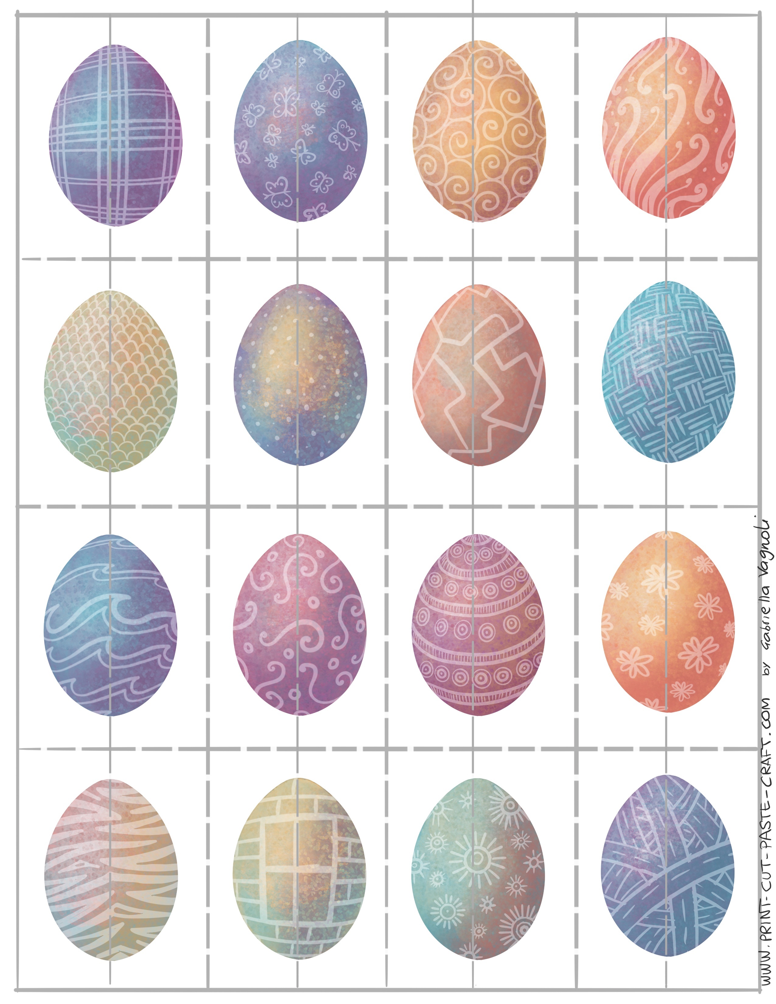 Free Printable Easter Egg Matching Game | Print, Cut, Paste, Craft! - Free Printable Matching Cards