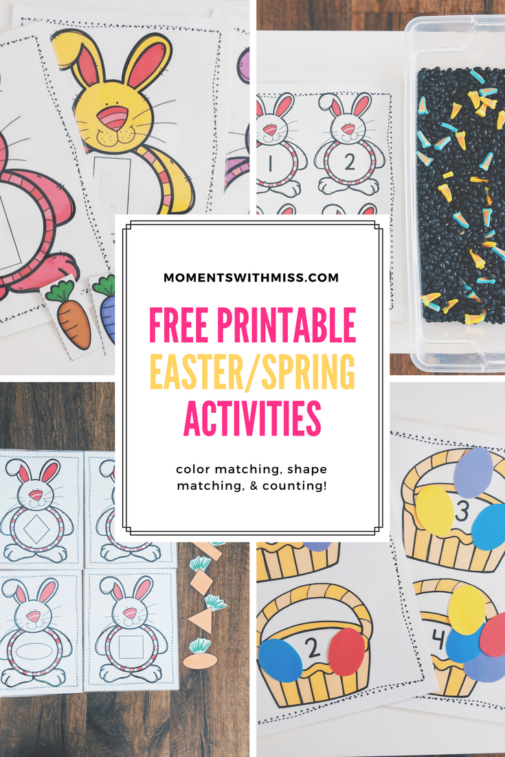 Free Printable Easter/spring Activities — Moments With Miss - Free Printable Early Childhood Activities