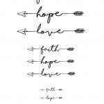 Free Printable   Faith, Hope, Love Arrows | Bible Journaling | Faith   Free Printable Arrow Stencils