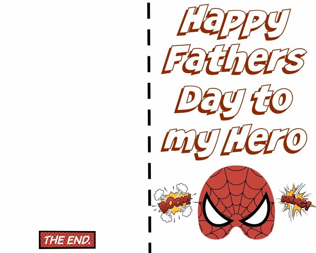Free Printable Fathers Day Super Hero Cards. Just Print Out And Let - Free Printable Fathers Day Cards