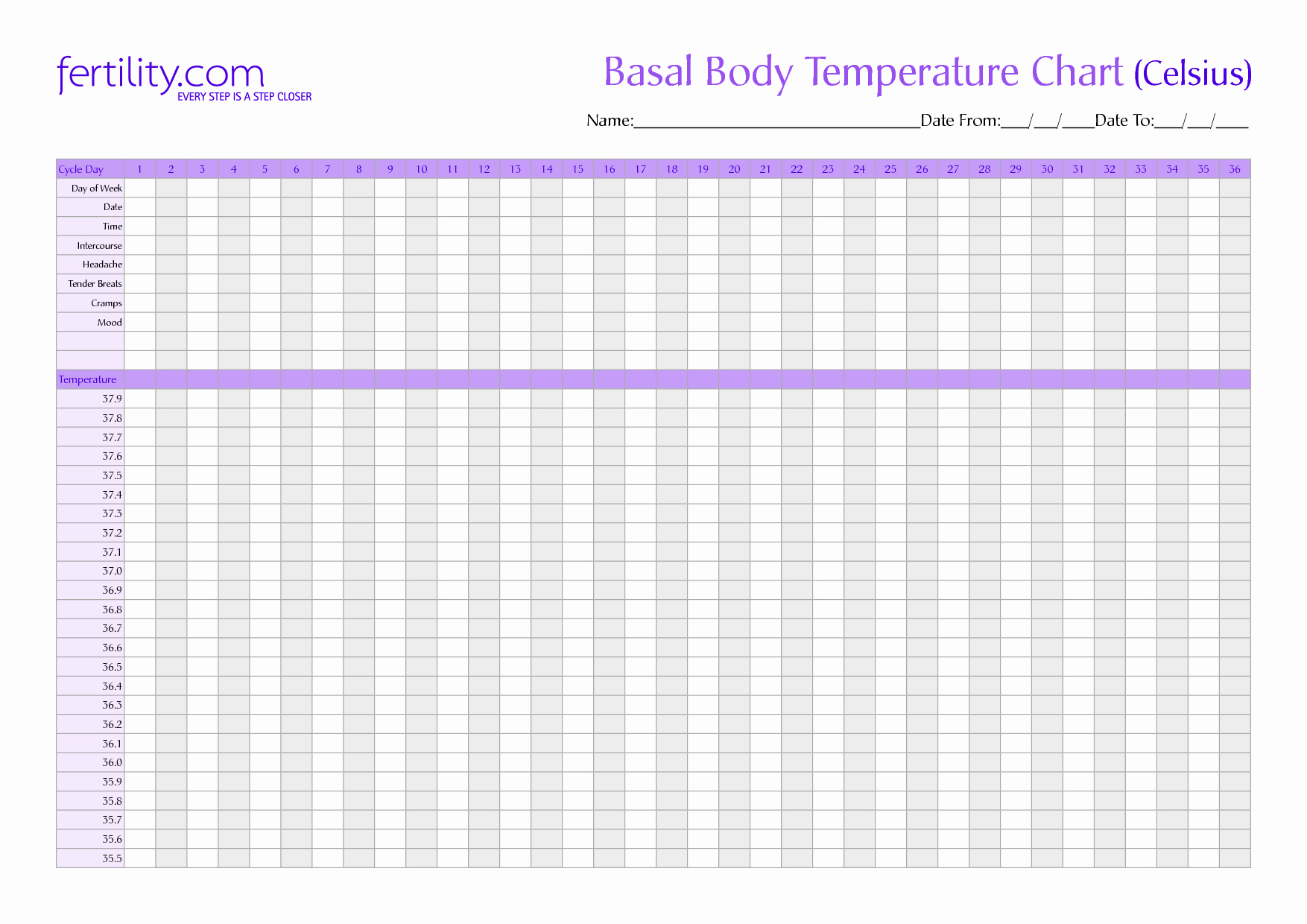 Free Printable Fertility Chart Free Printable