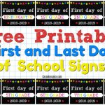 Free Printable First And Last Day Of School Signs   Casa Moncada   Free First Day Of School Printables